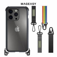 MAGEASY iPhone 14 Pro Max 6.7吋 Odyssey+ 超軍規防摔掛繩手機殼(吊繩殼 背帶殼/無磁圈款)