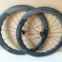 Glossy Silver 6560 Carbon Road Bike Wheels 700C Disc Brake / Rim Brake Clincher Tubuless 4540 Bicycle Wheelset