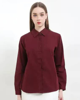 Cardinal Kemeja Loose Fit Wanita G1306J11F L Maroon