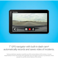 Garmin DriveCam™ 76, Large, Easy-to-Read 7” GPS car Navigator, Built-in Dash Cam, Automatic Incident Detection