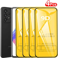 4PCS Full Cover Screen Protector For Samsung A53 5G A14 A34 A24 A54 A13 A52 9D Tempered Glass For Samsung A55 A35 A25 A15 Glass