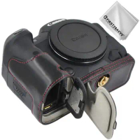 Camera PU Leather half Case Protective Bag for Canon EOS R5 R6