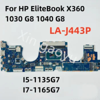Original For HP EliteBook 10030 G8 1040 G8 Laptop Motherboard LA-J443P CPU I5-1135G7/1145G7 I7-1165G7/1185G7 16G/32G Tested OK