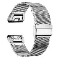 Stainless Steel Band for Garmin Smart Watch Replacement Strap 20mm 22mm 26mm Metal Wristband Bracelet Belt Accessories
