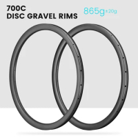 RYET 700C Carbon RIM Road Bike Rims Gravel Rim Height 38mm CX Cyclocross Clincher Tubeless Ready Rim Cycling Bicycle Accessories