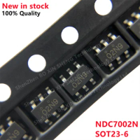 50PCS NDC7002N Marking 02N* SOT23-6 SMD Field effect transistor(MOSFET)