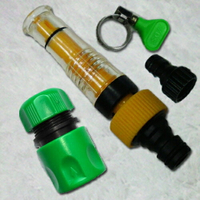 魔特萊透明加壓水槍配件包(4件式)*1組-配合家中水管使用-含蓮蓬頭水管轉接頭-清潔洗車澆花