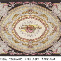 Top Fashion Tapete Details About 9' X 12' Hand-knotted Thick Plush Savonnerie Rug Carpet Made To Order ys-sav005gc88savyg2