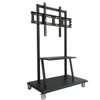 High quality factory Mobile TV cart fits 65 to 86 LCD TV or interactive flat panel TV wall mount Easy to move bracket car