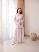 Ederra Arunika Set / One Set Wanita / Raya Motif / Set Wanita S/M Cool Grey