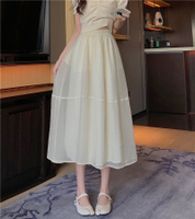 Hot skdjj - 2023 mùa hè Một Phụ Nữ Váy Midi váy mỏng Mori ngọt xòe rộng ăn mặc Váy Organza