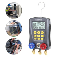 Digital Pressure Gauge Refrigeration Vacuum Pressure Manifold Tester Meter HVAC Temperature Tester Digital Manifold Gauge Meter