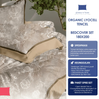 [READY STOCK BC SET 180] (Bedcover + Sprei King Size) Tinggi 30/40cm Kain Sutra Organic Lyocell Tenc