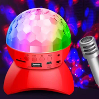 360 ° rotating colorful lights, Bluetooth sound system, high volume card insertion, subwoofer, bouncing and karaoke divine tool
