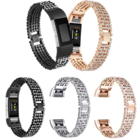 HIGH Quality 2018 New Rhinestone Stainless Steel Watch Band Strap Suit For Fitbit Charge2 Bracelet Clasp Watches Accessories