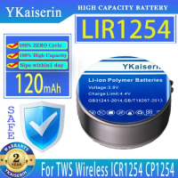 YKaiserin Battery LIR1254 120mAh For Sony WF-1000XM3 WF-1000X TWS true wireless Bluetooth headset ICR1254 CP1254 Bateria
