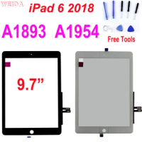For iPad 6 2018 A1893 A1954 Touch Screen Digitizer For iPad 6 6th iPad 9.7 2018 Lcd Display Touch Screen Front Outer Panel Glass