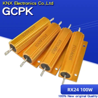 RX24 100W Aluminum Power Metal Shell Case Wirewound Resistor 0.01 ~ 100K 0.1 0.5 1 1.5 2 6 8 10 20 100 150 200 300 1K 10K ohm