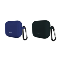 2Pcs Matte Soft Cover For Anker Soundcord Liberty Air2 Wireless Earphones Bluetooth Headphones Cover - Blue &amp; Black
