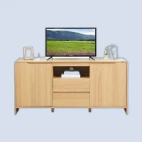 rak tv bahan kayu mdf oak