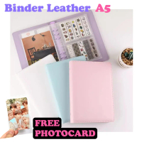 Album Photocard Binder Leather kulit sintetis A5 buku 4R case foto