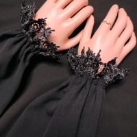 PROMO MURAH-Abaya arab  COUPLE MOM & KIDS hitam -gamis Arina bahan jetblek -gamis murah Dress Wanita
