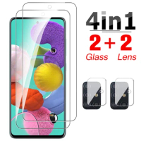 4in1 Protective Screen Tempered Glass For Samsung Galaxy A51 4G Camera Lens Protector Film On M51 A5 A 5 1 A515f M 51 Protection