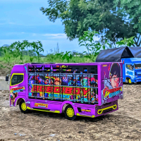 Miniatur Truk Full Kayu Triplek dengan Livery Cutting Sticker Finishing Clear Anti Air - Toy