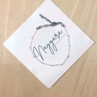 Gelang mute bambu | nayyara collections | Gelang simple | Gelang lucu dan aesthetic Pink