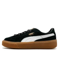 PUMA Basket Platform Suede Retro Sports Anti slip Lightweight Low cut Board Shoes for Women