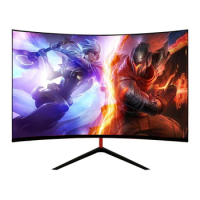 32 inch 75hz Monitors Gamer LCD Curved Monitor PC 1920*1080p HD Gaming Displays for Desktop HDMI Compatible Monitors for Black