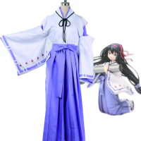 Puella Magi Madoka Magica Akemi Homura Witch Kimono Dress Cosplay Costume Custom Made