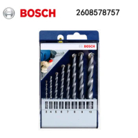 Bosch 2608578757 Small Blue Box Triangular Handle Impact Drill 8-Piece Set Suitable For Concrete