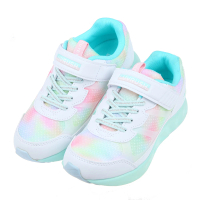 【布布童鞋】Moonstar日本LUVRUSH雲彩綠白色兒童機能運動鞋(I2N108M)