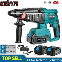 Brushless Electric Hammer Impact Rotary Drill Cordless Screwdriver Rechargeable large Torque Power Tools For Makita 18V Battery