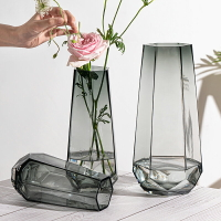 創意玻璃花瓶透明水養插花瓶鮮花玫瑰百合花客廳擺件【不二雜貨】