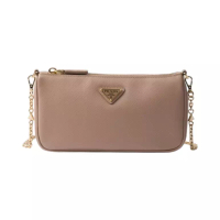 Prada Saffiano Leather Chain Mini Bag Powder Pink