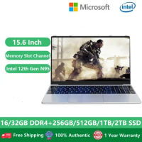 2024 Cheap Laptops Windows 11 Woman office Notebook Student Netbook 15.6 Inch 12th Gen Intel Alder N95 32GB DDR4 1TB WiFi