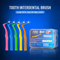 Interdental Brush Curved Interdental Brush Cleaning Tooth Socket Toothbrush Correction Tooth Gap Cleaning Brush Dental Oral Tool