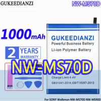 High Capacity GUKEEDIANZI Battery 1000mAh For SONY Walkman NW-MS70D NW-MS90D NH-6WM-NW1 Player