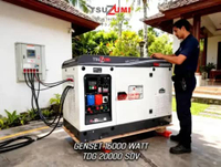 Genset 20 KVA Silent Diesel 16000 Watt Dual Voltage Tsuzumi TDG 20000 SDV Japan Technology