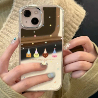 เคสโทรศัพท์กระจกโดนัทลายจุด, สำหรับ OPPO A5, A3 Pro, F29 Pro, Realme C75, GT7 Pro, 14 Pro Plus, 14X,