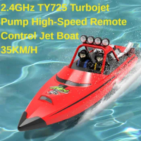 2.4GHz TY725 RC Racing Boat Turbojet Pump High-Speed Remote Control Jet Boat Low Battery Alarm Function Adult Children Toy Gift