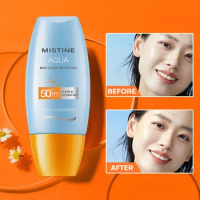 Thailand Mistine Sunscreen 1pcs 40ml Little Yellow Hat Face Aqua UV Protection Face Isolation Sunscreen Cream Skin Care Products
