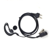 2Pcs Ear Hook PTT Earpiece Headset Earphone for Midland Portable Radios GXT650 GXT550 GXT1050VP4 G5 G7 G9 G225 Walkie Talkie
