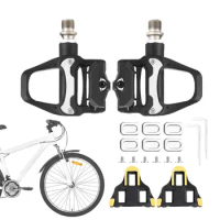 Bicycle Pedals Non-Slip Mountain Cycling Pedals SPD Compatible Spindle Bike Pedals Reflective Straps For Spin Exercise Bike