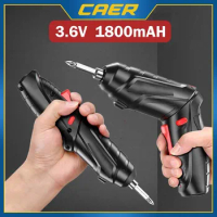 2/47pcs 3.6V Electric Screwdriver Rechargeable Cordless Cordless Electric Screwdriver Drill Kit Folding Home Power Tools
