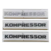 3D ABS Kompressor Logo Car Rear Trunk Emblem Badge Sticker For Mercedes Benz C E SLK C230 C180 C200 Car Styling Accessories