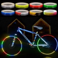 5M Bicycle Wheels Reflect MTB Bike Reflective Sticker Strip Tape For Cycling Warning Safety Bicycle Wheel Decor