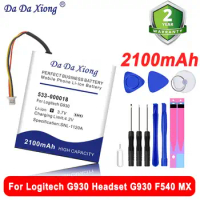 2100mAh 533-000018 Bateria For Logitech G930, Gaming Headset G930, Headset G930, F540 MX Battery in Stock